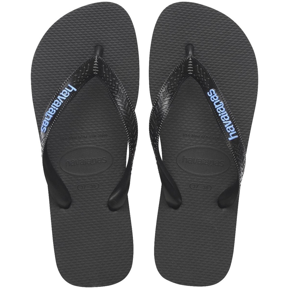 Havaianas Women's 6 (35-36) Logo Flip Sandals - Black
